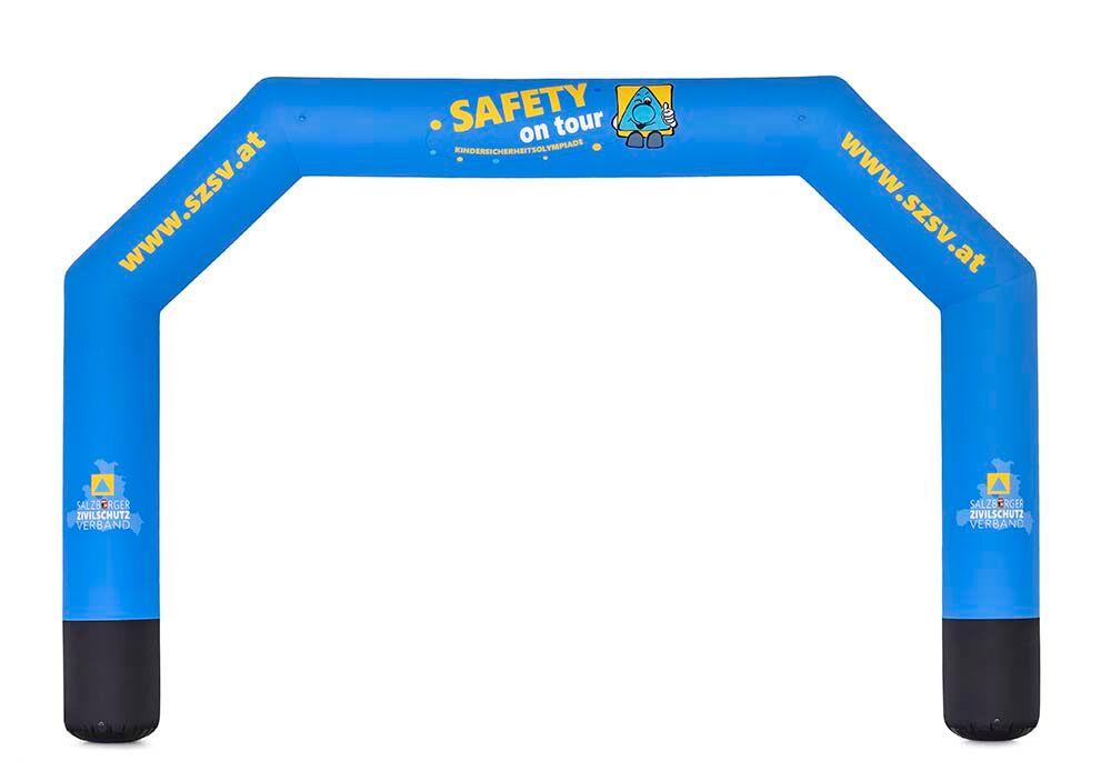Ordina l'arco pubblicitario personalizzato di Safety on Tour su JB Gonfiabili Italia. Acquista online archi pubblicitari gonfiabili su misura daJB Gonfiabili Italia